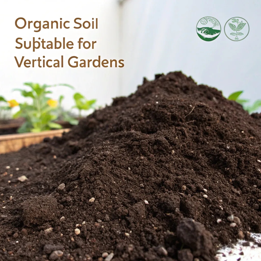 High-quality organic soil suitable for vertical gardens